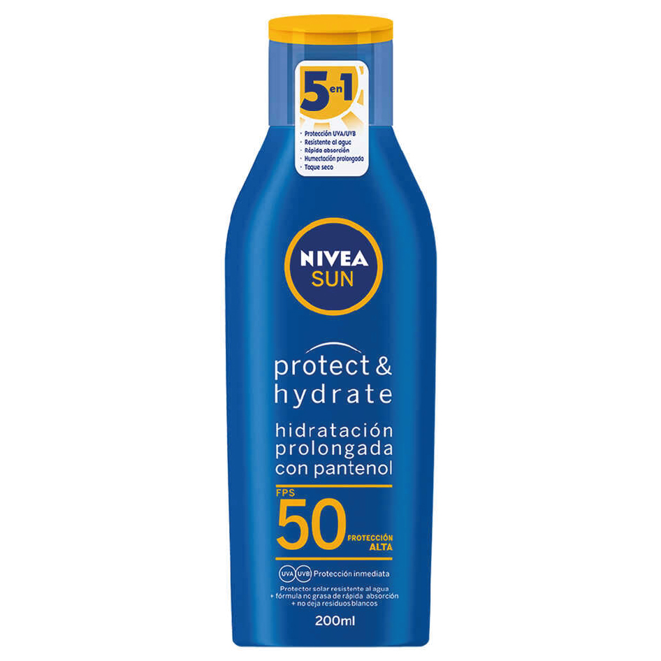 NIVEA SUN PROTECTOR SOLAR PROTECT HYDRAT FPS 50 X 200 ML.